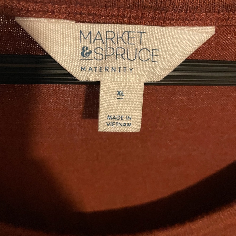 Market & spruce Burnt orange, maternity sweater XL